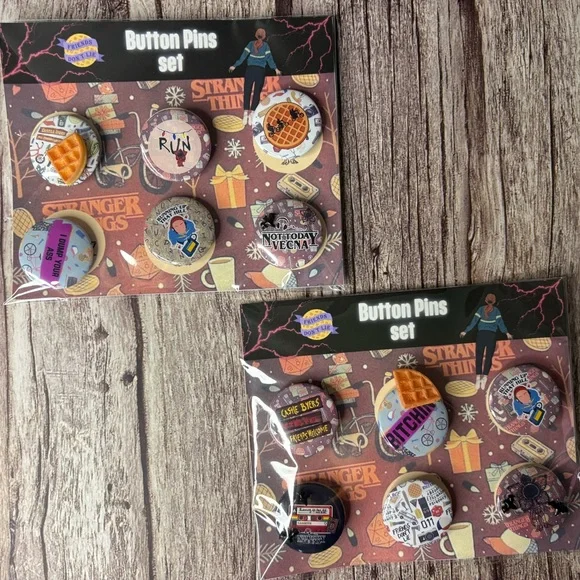Stranger Things Button Pin Set - Picture 4 of 6